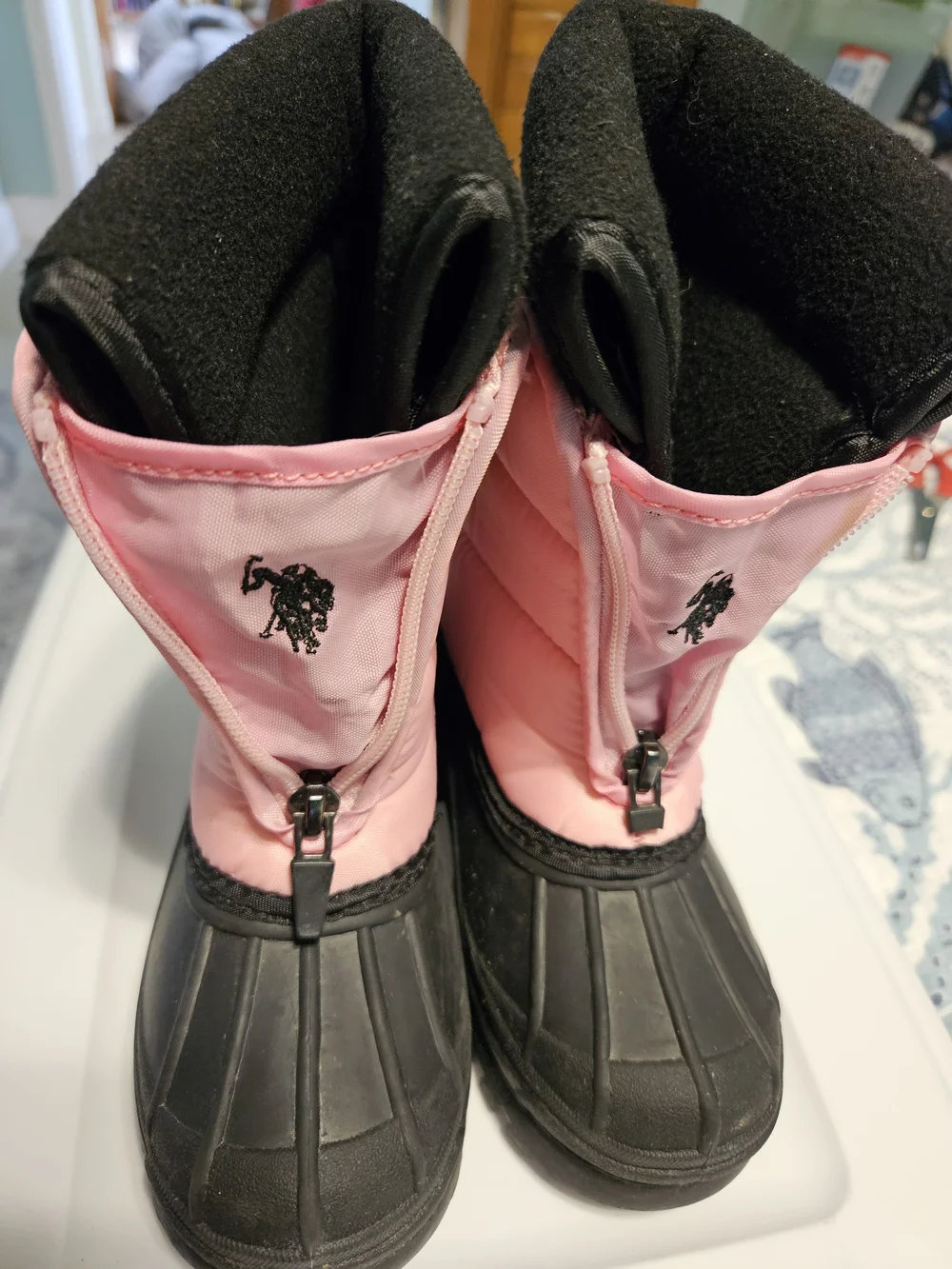 Polo by Ralph Lauren Pink and Black Kids' Rain & Snow Boots